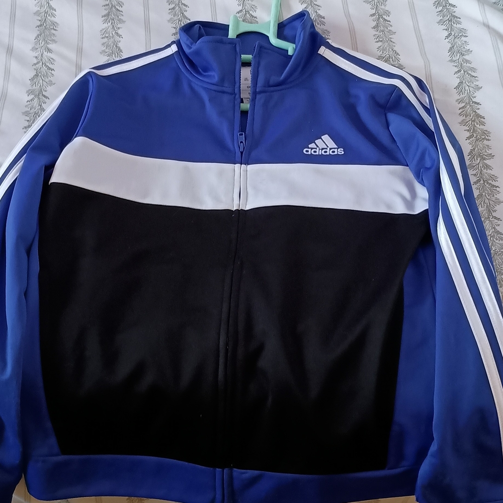Adidas Kids Blue Jacket with Black Accents